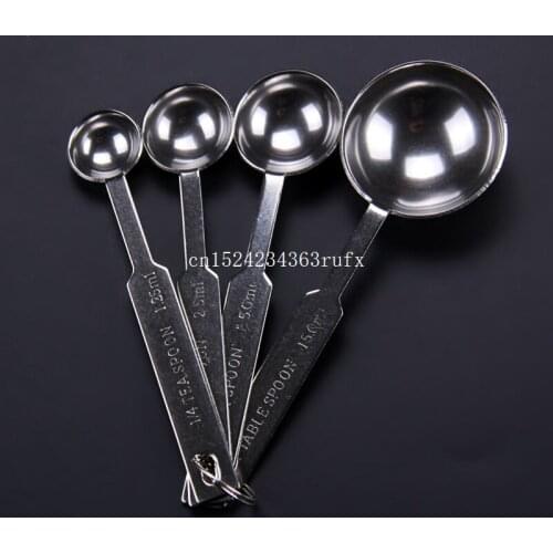 100Sets Stainless Steel Measuring Spoon Measure Scoop Tea Cooking Baking Kitchen Tools for Cup Coffee