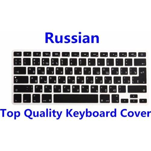 100PCS Spanish Portuguese Italian Hebrew Arabic Keyboard Cover Skin Sticker Protective for Apple Macbook Pro 13 Air 15 17inch