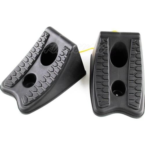 2PCS/Set Auto Anti-slip Block Rubber Wheel Stopper Car Tyre Slip Stopper Control Wheel Alignment Block Tire Support Pad
