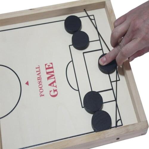 2 in 1 Set Fast Sling Puck Game Wooden Chess Foldable for Adults 24x12inch