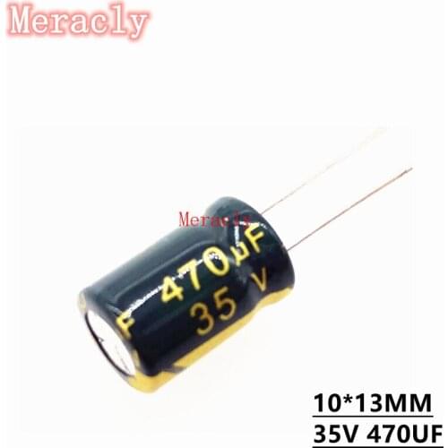 5PCS 35V 470UF Wholesale aluminum electrolytic capacitors 20% high frequency and low resistance, good quality