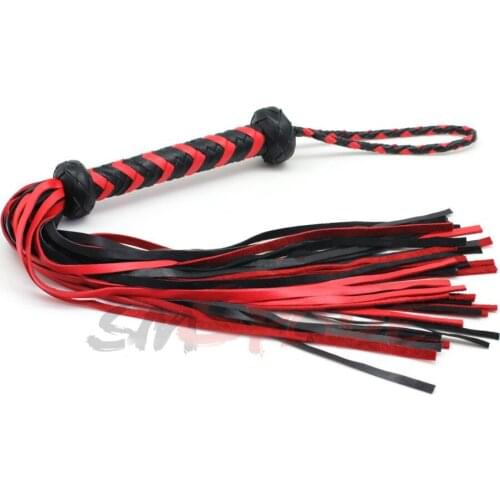 6cm braided leather flogger whip,adult sex spanking whip,bondage whip for couples punishement,adult sexy fetish