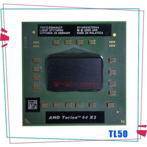 AMD Turion 64 X2 Mobile technology TL-50 TL 50 TL50 1.6 GHz Dual-Core Dual-Thread CPU Processor TMDTL50HAX4CT Socket S1