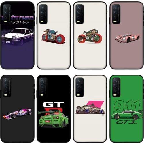 Cartoon car Phone case for vivo y30 y50 y53 y52 y31 y53 , Protective silicone case for vivo Y18 Y19 Y15 Y12 Y51 Y85 Y97 Y70s