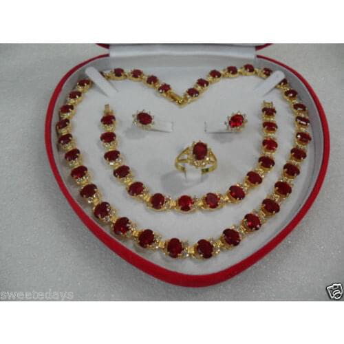 Free shipping Miss charm Jew.346 Beautiful Womens Jewelry Set Necklace Bracelet Ring Earring