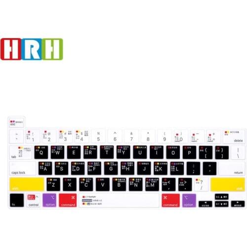 HRH OS Chinese Shortcut Hotkey Keyboard Cover Skin For MacBook New Pro 16 2019 A2141 M1 Chip A2338/A2251/A2289 2020