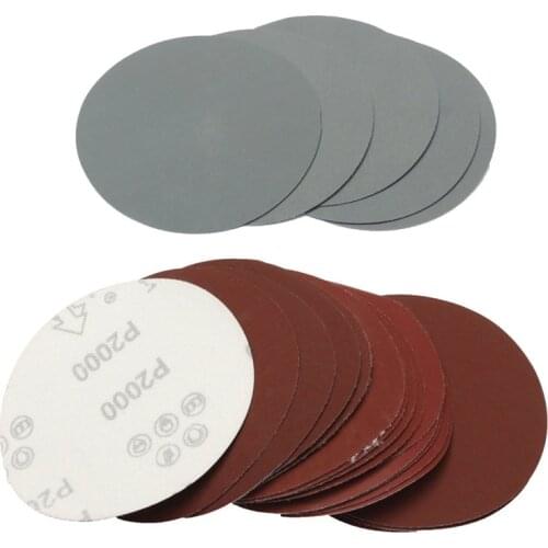 25pcs/Set 5 Inch Round Sandpaper Disk Sand Sheets Grit 800/1000/1500/2000/3000 Hook Loop Abrasive Disc For Sander Grits