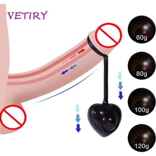 Penis Dumbbell Sex Toy for Men Lasting Enhance 4 Ball Male Glans Penis Exercise Penis Weight Strength Training Balls Cock Ring