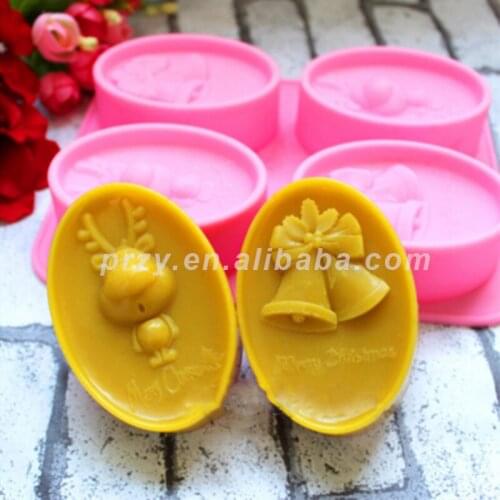 HOTSALE Christmas Silicone Mold for Soap and Candles Making Mould Diy Craft Molds Silica Gel Silicone Rubber PRZY Eco-friendly