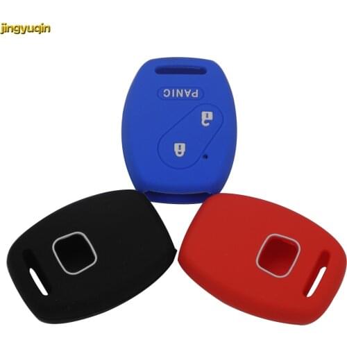 Jingyuqin 10pcs for Honda FIT INSIGHT Civic Accord CR-V Ridgeline 3 Buttons Silicone Car Key Cover Case Car-styling