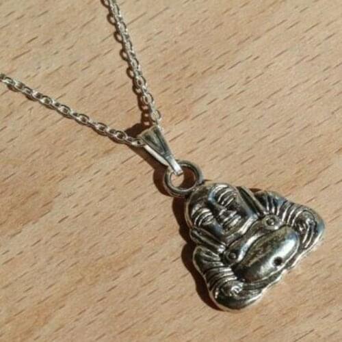 Spiritual Buddha Necklace Yin Yang Choker Hamsa Ohm Pendants Tibetan Silver Karma Charm Peace sign Necklace Boho Jewellery Gift