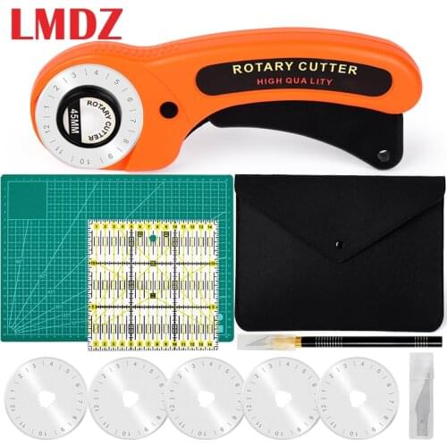 LMDZ 5Pcs Sewing Kit Set Clothing Sewing Tools Hand Cutting Knife Set Patchwork Cloth Knife Patchwork Ruler DIY Sewing Quilting