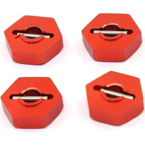 4Pcs Metal 12mm Wheel Hub Hex with Pins for Traxxas 1/16 Slash 4WD E-Revo/VXL Summit VXL RC Car Upgrade Parts