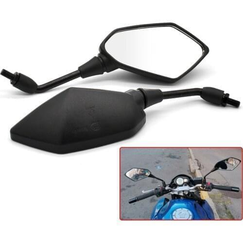 1 Pair Motorcycle Rear View Mirrors For yamaha xt 600 mt10 mt 09 tracer suzuki drz/ltz 400 10mm 8mm Back Side Convex Mirror