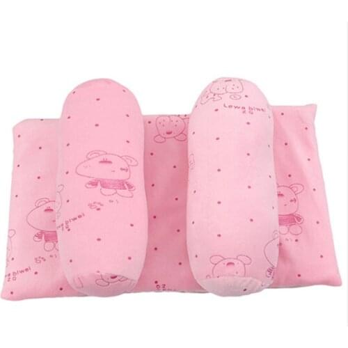 Infant Baby Soft Pillow Prevent Flat Head Anti Roll Cushion Support Kids Cotton Pillows Cute Sleep Positioning Pad