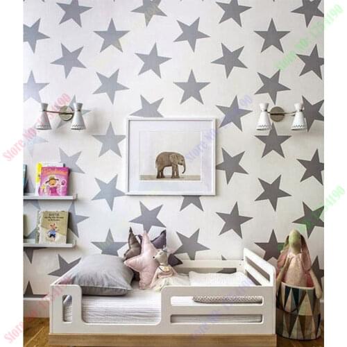 Stars Wall Sticker DIY Baby Nursery Wall Decals Removable Stars Wall Decal For Kids Room Easy Wall Decoration Vinyl Decors