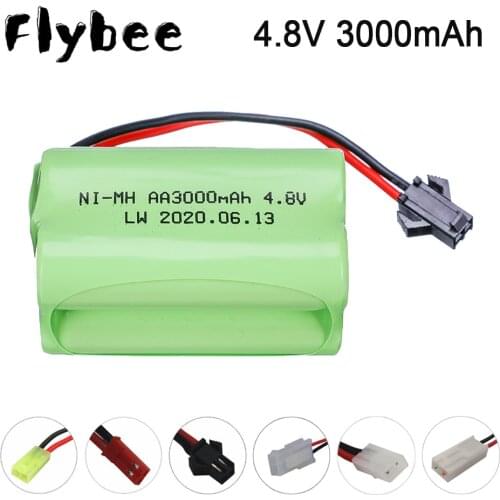 4.8v 3000mah NiMH Battery For Rc toys Cars Tanks Robots Boats Guns 4.8v Rechargeable Battery 4* AA Battery Pack