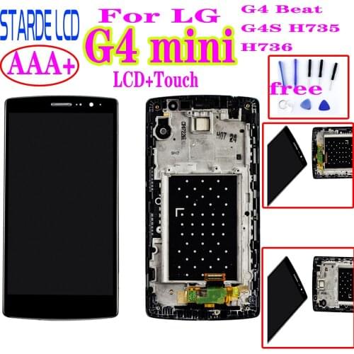 Original LCD For LG G4 mini LCD Display For G4 Beat G4S H735 H736 LCD Screen Touch Digitizer Assembly with Frame