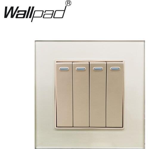 4 Gang Reset Switch Wallpad Pulse Switch Momentary Contact Switch Push Button Wall Light Switch 16A