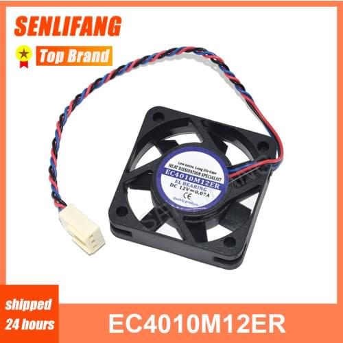 Genuine New For EC4010M12ER DC 12V 0.07A 3 Lines Square Cooling Fan