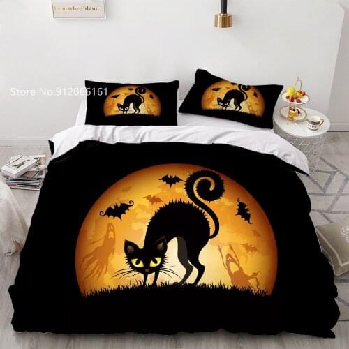 Holiday Festival Bedding Set 3D Print Horror Dark Pumpkin Duvet Cover Twin Full Queen Bed Cover Set US.EU/AU Bedclothes Decor