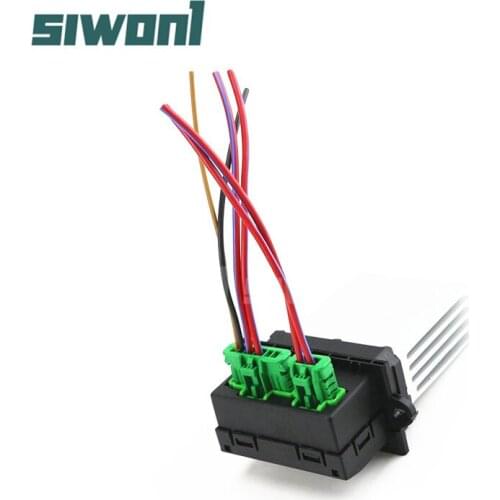 Air Conditioning blower Resistor+Connector/Wire for Renault Megane Scenic Clio Citroen PEUGEOT 207 607 7701207718 6441 L2 6441L2