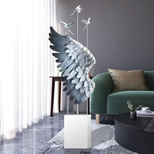 Nordic Luxury Feather Living Room Decoration Large Floor Type Sofa TV Cabinet Modern Porch Home Accessories Resin Charms