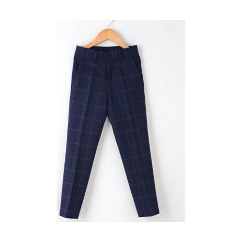 Teenage Boys Pants polyester Pockets Kids Sports Pants For Boys plaid 3-12 Year Kids Clothes Boys blue Suit pants