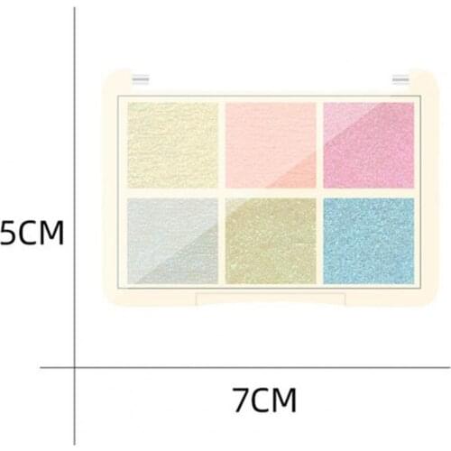 Aurora Effect Nail Solid Powder DIY Colorful Six Color Solid Magic Mirror Glitter Powder for Manicure Nail Glitter