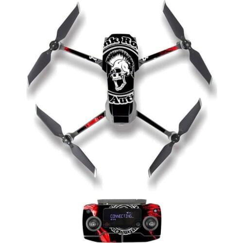 Cool Skull Style Skin Sticker for DJI Mavic 2 Pro & Zoom Drone Body Remote Controller Battery Protection Film M20183