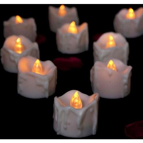 Candle Light Flameless Led Tealight With Battery Operated Pillar Candle For Romantic Wedding Decorations Halloween Party Supplie