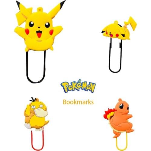 Pokemon Pikachu Cartoon Anime Bookmark Paper Clips Student Learning Supplies Men and Women New Style 2021 Cute Free Shipping