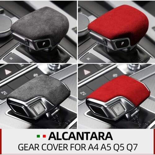 Alcantara Suede leather Interior Gear Shifter Cover Protector Trims Car Stickers For Audi a4l a5 a6 a7 q5l q7 2019~ accessories