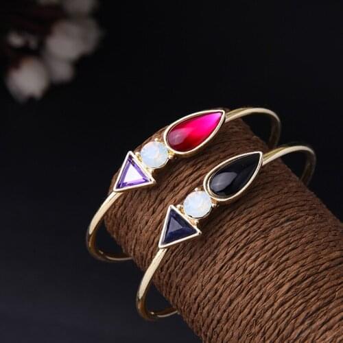 Uer Women Bangle Clearance Sale Vintage Synthetic Stone Cuff Bracelets New Fashion Jewelry Accessories Big Discount Wholesale