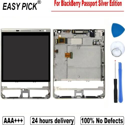 For Blackberry Passport Silver Edition LTE SQW100-4 LCD Display Touch Screen Digitizer Assembly Replacement With Frame