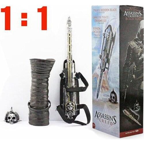1:1 Pirate Hidden Blade Toys Edward Kenway Cosplay Action Figure Model Kids Toys For Birthday Gifts Movie Props Hidden Weapon