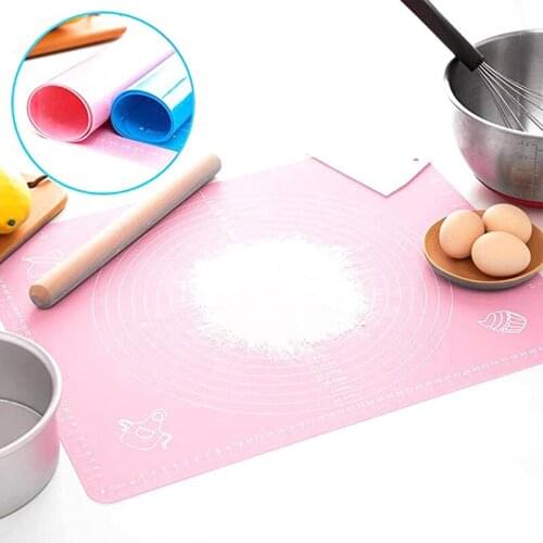 1PC 40x30CM Pastry Baking Mat Baking Rolling Cut Mat Clay Fondant Ice Cake Cooking Mat Silicone Baking Mat Non-Stick Pizza Dough