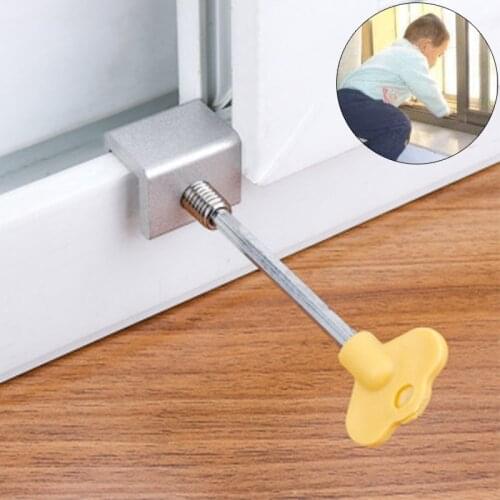 1Pcs Child Protection Aluminum Alloy Window Lock Child Window Protection Baby Safety Security Window Stopper Window Limiter