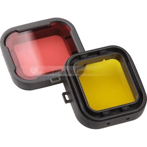 2PCS Yellow/Red color polarizer UV lens filter for mini camcorder for GoPro hero 4 3+ accessories