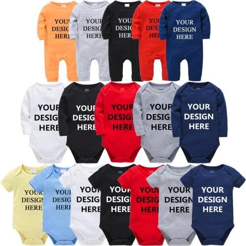 2021 Custom Onesie Baby Bodysuit Personalized Cotton Clothes Newborn Body bebe Overalls Infant 0-24M Jumpsuit