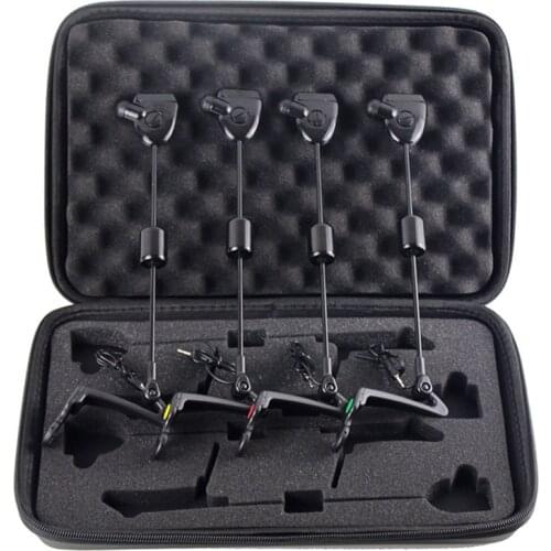 4 PCS Fishing Bite Alarm Hanger Fishing Swingers Set LED Illuminated Indicator Carp Fishing Tools