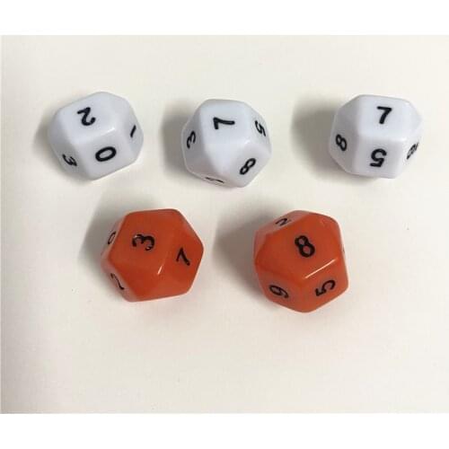 5 pcs D10 Dice 0-9 Numbers For Funny Party Club Pub Board RPG Playing Game Math teaching Accessory Early education Toy 16.5mm