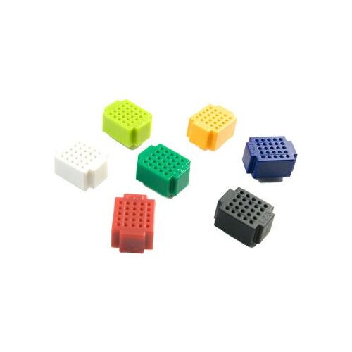 5pcs x ZY-25 Mini Colorful Breadboard ZY25 25 points Red Green White Blue Yellow Solderless Prototype Bread board 2.1X1.6CM