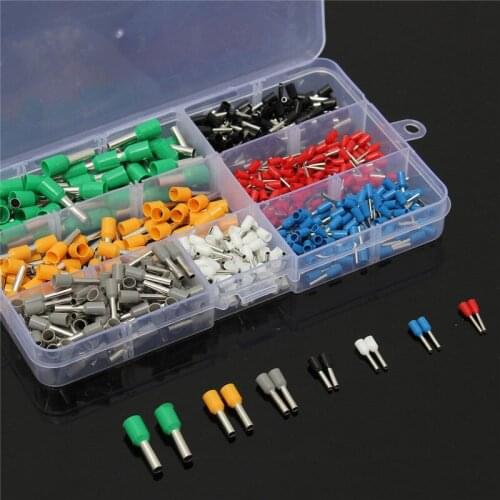 800pcs/set Insulated Cord Pin End Terminal Ferrules Kit Set Wire Copper Crimp Connector