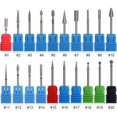 1PCS Diamond Nail Drill Bit Rotery Electric Milling Cutters For Pedicure Manicure Files Cuticle Burr Nail Tools Accessories