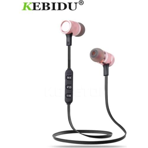 Kebidu Bluetooth Headphones Wireless In-Ear Earphone With Microphone Magnetic Design Stereo Bluetooth Headset for Smart Phone