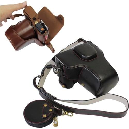 Retro PU Leather Case cover Camera Bag For Fufifilm fuji XT2 X-T2 XT3 X-T3 T3 with 16-50 18-55mm lens pouch With Battery Opening