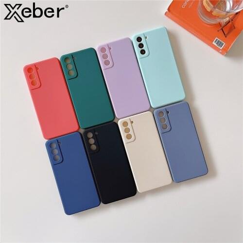 Square Case For Samsung Galaxy A52 A72 A82 A22 A42 A32 S21 FE S20 Ultra Note 10 Plus S10 Lite Soft TPU Candy Color Back Cover