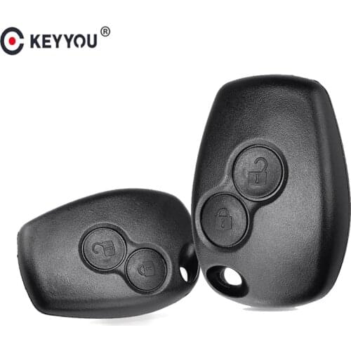 KEYYOU 10x Without Blade 2 Buttons Car Key Shell Remote Fob Cover Case For Renault Dacia Modus Clio 3 Twingo Kangoo 2