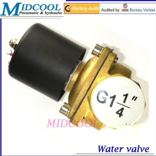 De agua valvula Boutique ac 220V 2W350-35 G1-1/4" Normal Close Type Solenoid Valve for air water oil